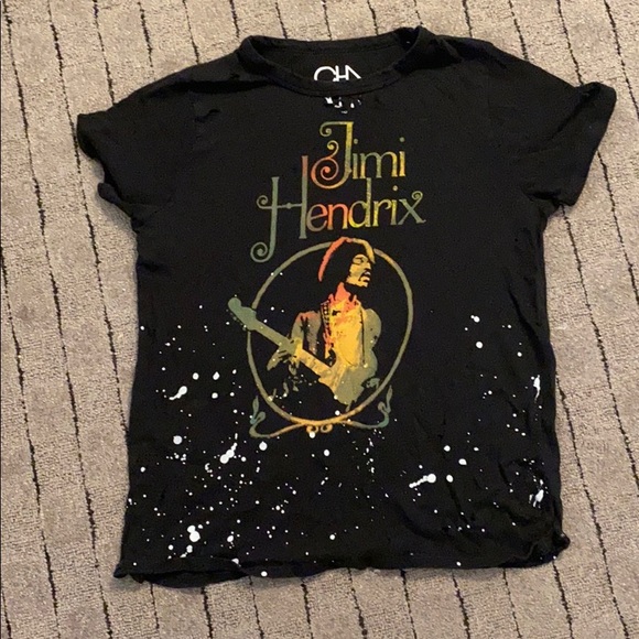 Chaser Tops - Chaser jimi hendrix distressed black tee